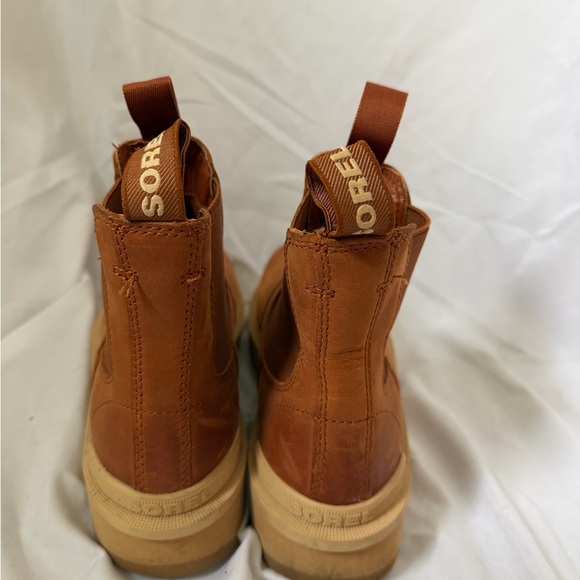 Sorel Chestnut Brown Leather Chelsea Boots - Picture 3 of 5